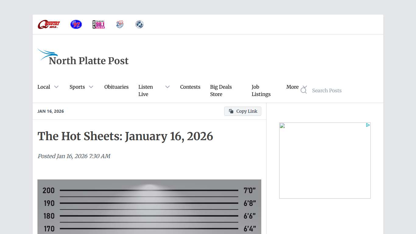 The Hot Sheets: January 16, 2026